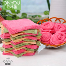 Olinya Bamboo Fiber Beauty Square Towel Baby Childrens Face Towel Absorbent 25x25 MJSD