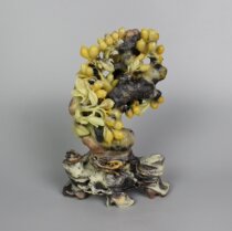  Fruity cherry sealing door three-color exquisite natural Qingtian stone carving ornaments handmade non-heritage art factory direct sales