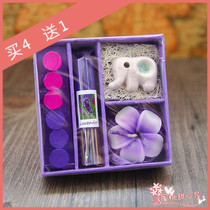 Thailand imported baby elephant incense disc line incense tower incense gift box 7 color optional special