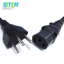 Export Swiss double-headed power cord Swiss standard plug with three-hole power cord 3*0 75 square pure copper 1 5M