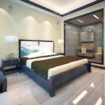 Beijing high-end three or four star hotel spray paint Standard room Chinese furniture standard room 1 8 m bed frame box
