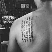 MG tattoo sticker-lucky tattoo Thai tattoo five verses (Shoot Big send small) scripture tattoo sticker