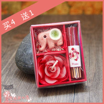Thailand imported aromatherapy mini Flower Candle set buy 4 get 1 Christmas gift