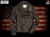 American production authorized agent sea and air rescue retro locomotive flying nautical calfskin jacket _ spot