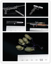 1:6 clown plastic weapon model G18 pistol M76 submachine gun bazooka grenade dagger spot