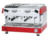 LaDeTiNa New Show DZ-2 Double Head Semi-automatic coffee machine Espresso Commercial Coffee Machine Red Silver Open Shop