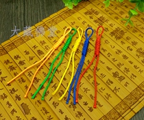 Tibetan diamond knot Tibetan car hanging flower color small caterpillar fungus knot hanging decoration pure hand woven with green knot small pendant accessories