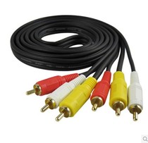 Video cable three-to-three TV cable set-top box dvd audio cable Lotus head three-color 3 Head