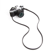 CAM-In Genuine Leather Single Anti Digital Camera Braces Bull Leather Leica Photographic Round Hole Shoulder Strap Black CAM3201