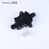 Supply Deenlai four-head waterproof junction box IP68 waterproof grade sunscreen UV one-in three-out junction box