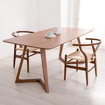 American LOFT retro solid wood dining table workbench Rectangular pine table Simple solid wood dining table and chair Computer table