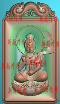 Grayscale bmp relief map Jade carving picture JDP pendant card head sitting sitting sitting in Guanyin net bottle