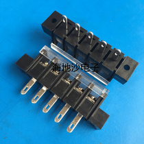 20A fence type terminal block KF28HM-2-20P] Insert with cover wide feet with fixed pitch 7 62mm