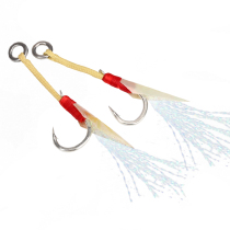 Fishing house 2 packs 1# 1 0#with fish skin bright silk tied iron hook slow rocking hook BOAT fishing hook JIGGING
