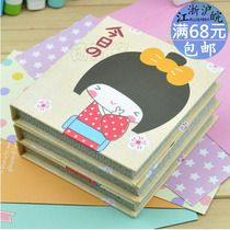 80K cute girl Hard transcript notepad notepad Daily note 106 * 98 * 16mm