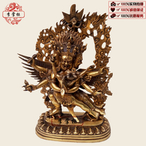 Treasurer Li Tibetan Buddha Tibetan Bronze statue Tantric Buddha Pu Ba Jinguang Double Bodhisattva 30cm 