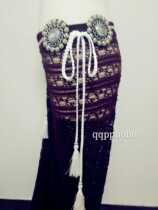 Original design self-tuning ancient silver metal sun plate tribal belly dance practice belt waist chain
