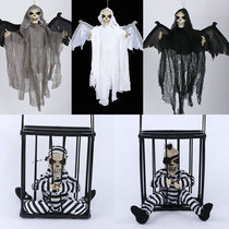 Horror Decoration Ghost Halloween Sound Control Bat Hanging Ghost Chamber Escape Theme Horror Design Prisoner Cage Ghost