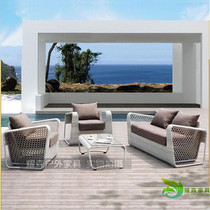 Rattan Chair Sofa Outdoor Patio Balcony Simple rattan sofa Portfolio Creative Outdoor Coffee Room Leisure clubhouse Furniture