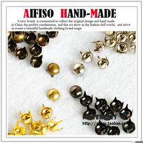 Baby clothes DIY material round head 4MM claw nail four foot rivet punk Willow nail four color into 50 pieces