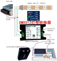 DMX512 to TTLSPI signal music stage string light with decoding control KTV system address code 128903