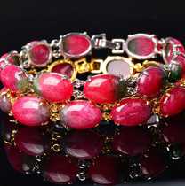 Transshipment bracelet Peach Blossom Wang Career Birthday Gift Handstring Wanfu Stone Peach Blossom Stone Hand Ornament