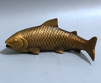 Antique collection Bronze antique crafts Living room ornaments Copper brass counter Home accessories Fish every year