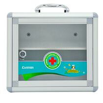 Jinlongxing B014 wall-mounted home household medicine box aluminum alloy safety wall-mounted emergency medicine storage box