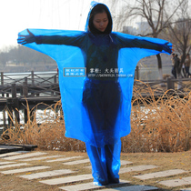 5-silk-thick split thickened disposable raincoat rainwear rain pants suit outdoor tourist Drifting rain cape male and female