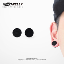 Hip Hop Rock ROCK No Earhole Suction Iron Stone Magnet Male Ear Clip Expanded Ear Personality Male double ear clip