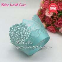 CupcakeWrapper Cup Cake Set Hollow Flower Cake Edge 12 Wedding Festival Party Decoration