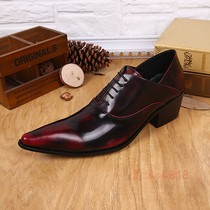 2015 Han edition of fashion pointed personality trend shoes daily beauty stylist youth shoes men real leather shoes