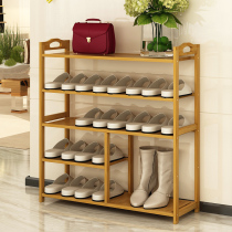 Bedroom shoe rack multi layer simple solid wood shoe cabinet Nanbamboo storage rack assembly modern simple dormitory shelf