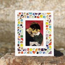 6 inch DIY mosaic photo frame handmade gift material bag horizontal Jian can set up creative Childrens Day gifts