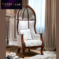 Fassasa American all solid wood Queen chair country vintage fabric Princess chair Villa neoclassical sofa chair 5019