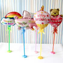 Table floating balloon table balloon table table Christmas wedding birthday arrangement props column cartoon aluminum film balloon