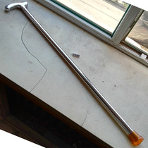 Baiwu Qibing-solid stainless steel T-handle crutch cane hiking stick short stick wand custom collection