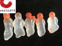 Sichuan Liangshan South Red Agate Ice Species Floating Five Heavenly Kings Little Boy Pendings Purple Orchid Buddha Pendant