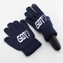 GOT7 male pro-bean collective logo touch screen cashmere warm gloves