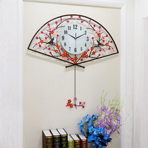 Dining room wall decoration Chinese fan-shaped wrought iron wall hanging wall pendant decoration Living room bedroom wall hanging decoration