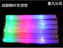 Disposable fluorescent sponge stick fluorescent stick colorful flash stick concert props outdoor support stick custom LOGO