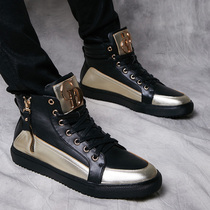 Autumn new mens high board shoes mens Korean version of the trend shoes mens trendy shoes within the height of leisure British gz mens shoes