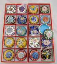Cloisonne powder box Cloisonne jewelry box Craft gift powder box Foreign guest gift diameter 7 5cm