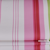 European German Import Wall Paper Girls House Pure Paper Red Striped Wallpaper Colorful Princess House Wallpaper