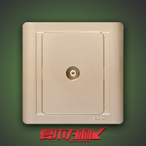 Simon switch socket 55 series champagne panel 1 minute 2 one in two out cable TV 86 N55113-56