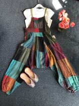 Nepali Parquet Original Pure Cotton Kharen Pants Tourist Home Exotic style (no pick of flowers and randomly shipped)