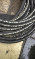 Processing hydraulic high-pressure oil pipe assembly inner diameter 13mm4 points 1 2 rubber steel wire braided hose temperature resistance and high pressure resistance