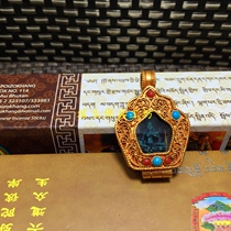 The fate of Buddha Nepal 925 sterling silver gilt gilt box Green Range mother kawoo box pendant Kawu pendant