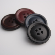 Big coat button button male and female upscale suit Mao suit button resin clothing windsuit Four-eye black kinder button