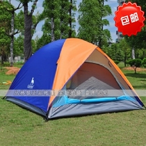 Double-layer fishing more outdoor family building camping trip mountaineering camping outdoor 4 people tent 3